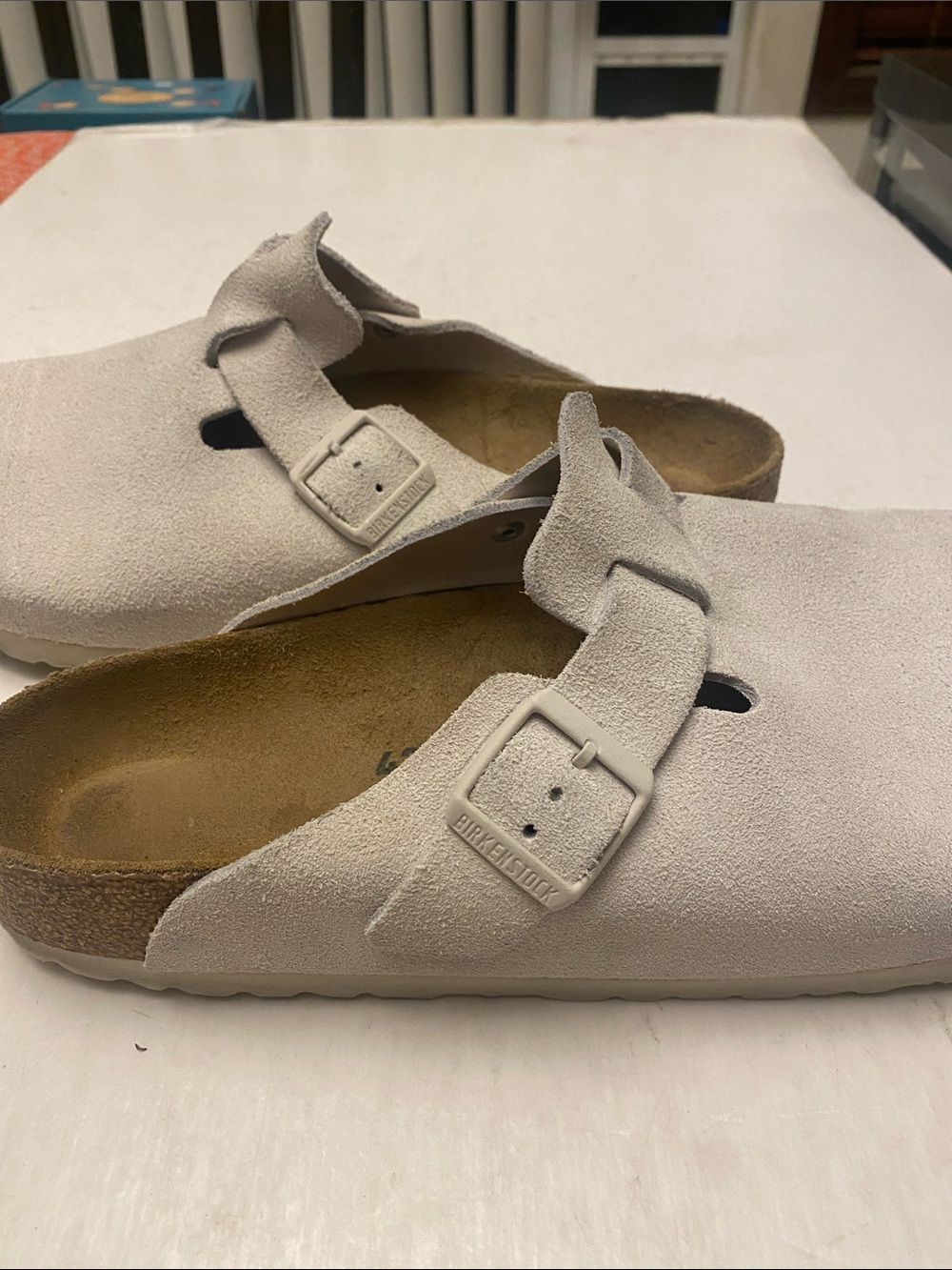 Birkenstock Boston Suede Leather Clogs Men’s Size 9US or Women’s 11US - Picture 6 of 8